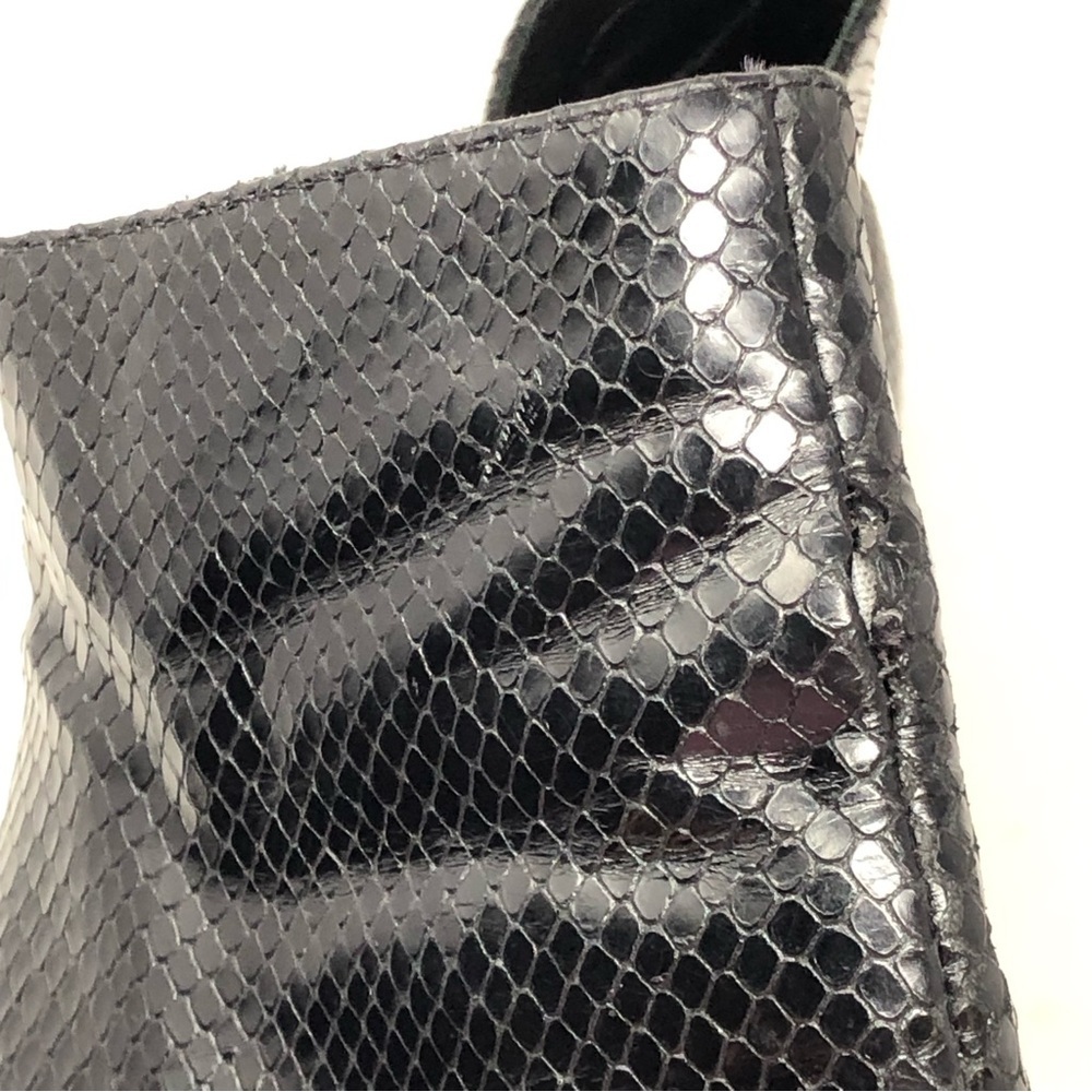 ALICE + OLIVIA 36 paige platform booties 0094  black snakeskin stiletto - Picture 11 of 16